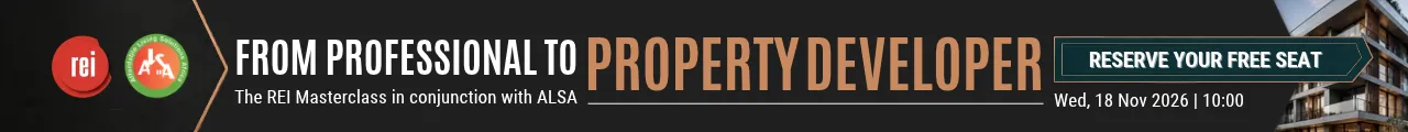 From Professional to Property Developer: the REI Masterclass in conjunction with ALSA, Wednesday 18 November 2026 at 10:00. Reserve your free seat.