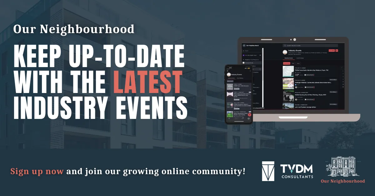 TVDM Consultants, Our Neighbourhood: keep up-to-date with the latest industry events. Sign up now and join our growing online community.