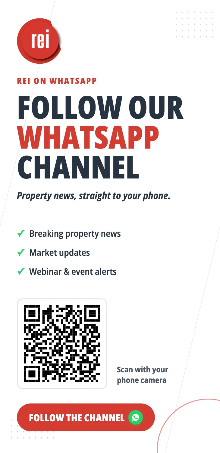 Follow REI on WhatsApp: property news, market updates and webinar alerts, straight to your phone