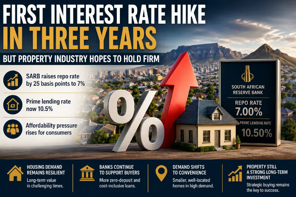 SARB delivers first rate hike in three years